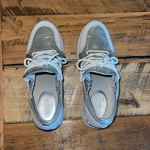 Michael Kors LIV Trainer size 7 - Khaki Glitter chain mesh - Picture 6 of 11